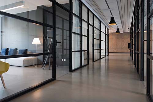 hallway between glass-panel doors photo – Free Off.jpg